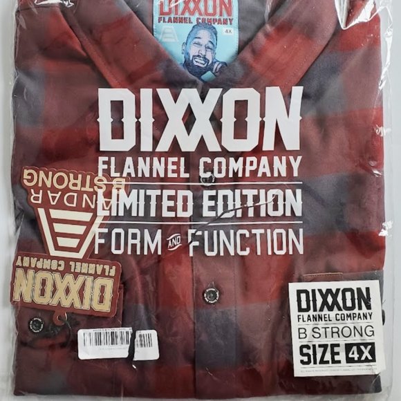 DIXXON x Andar Collab The B STRONG Limited Edition Men's Flannel Shirt 4XL - Picture 9 of 12